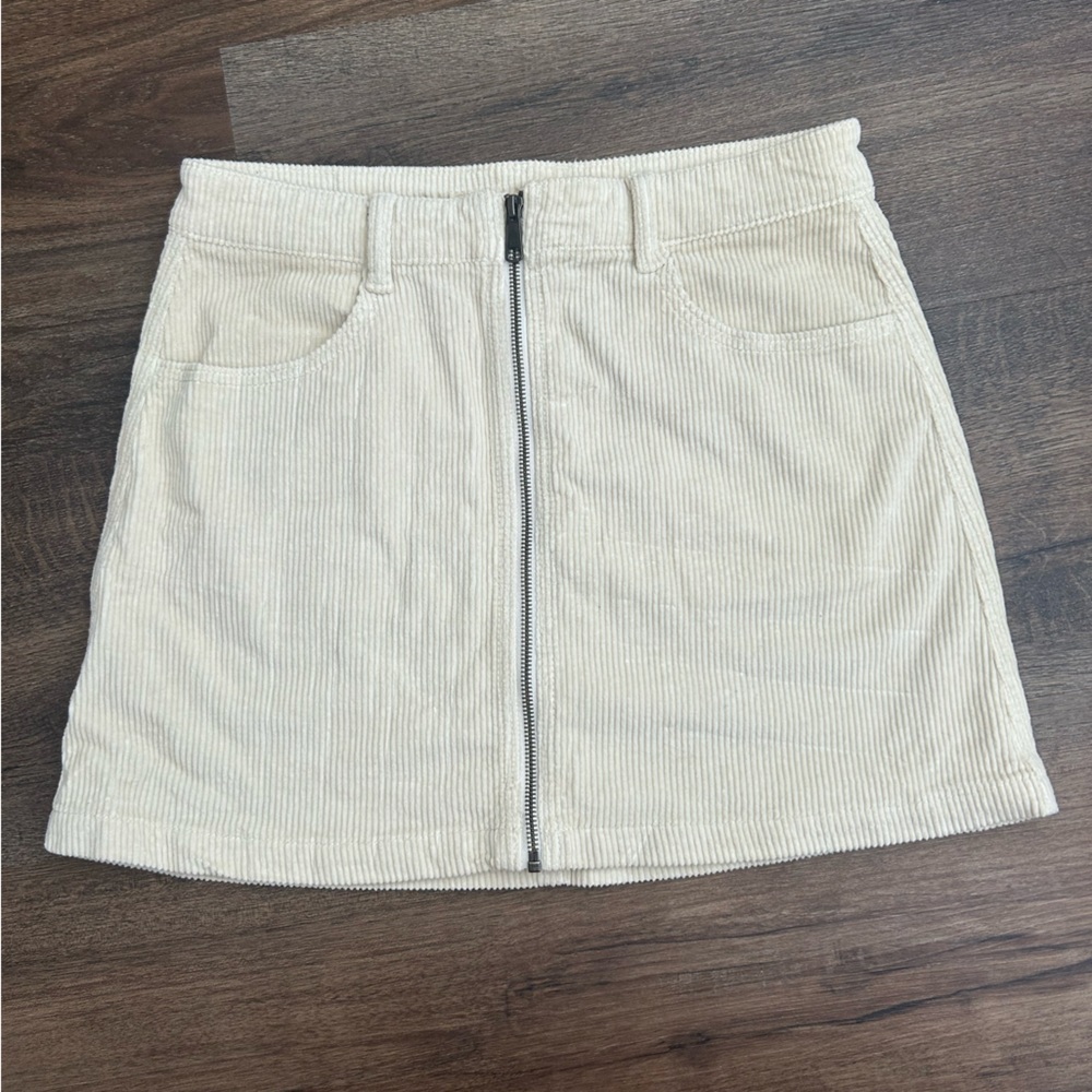 American Eagle Outfitters Cream Mini Skirt